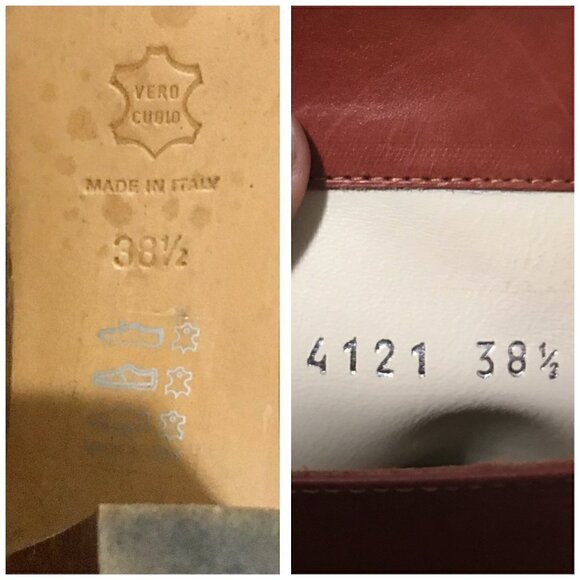 Michel Perry leather knee High boots, size 38.5 EU, in brick brown leather - Picture 9 of 14